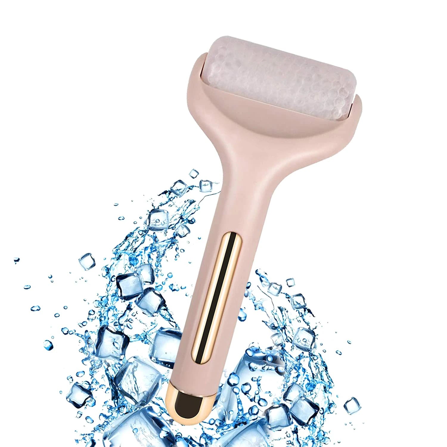 Pink Ice Roller,Face Roller Massager for Puffiness Relief Pain and Minor Injury,Beauty Products to Tighten Pores Whiten Skin
